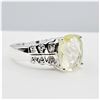 Image 1 : STERLING SILVER 9.9MM X 8MM NATURAL LEMON QUARTZ (1.81CTS) & CZ RING, W/A $600.00, SIZE 7