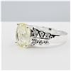 Image 2 : STERLING SILVER 9.9MM X 8MM NATURAL LEMON QUARTZ (1.81CTS) & CZ RING, W/A $600.00, SIZE 7