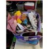 Image 2 : BOX AND TRAY OF ESTATE GOODS, LED CANDLES, ELECTRONIC DOORBELLS, HAIR ACCESSORIES