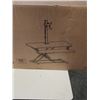Image 2 : VIVO Height Adjustable 32 inch Standing Desk Riser with Single 17 to 32 inch Monitor Stand Retail $2