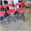 Image 2 : 4 AS NEW IN BOX HOME ELEGANCE COUNTER HEIGHT CHAIRS - RED
