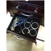 Image 8 : LOCKING JEWELRY BOX WITH CONTENTS WITH KEY
