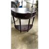 Image 1 : CHERRY STAIN 1 DRAWER D TABLE