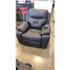 Image 1 : AS NEW BLACK LEATHER ELECTRIC RECLINER