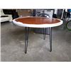 Image 2 : NEW 46 INCH ROUND HAIRPIN LEG DINING TABLE WALNUT, IN BOX RETAIL $509