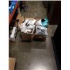 Image 1 : 2 BOXES OF MASKS, ACTIVATED CARBON FILTERS, MASK BRACKETS, MASK PARTS