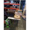 Image 1 : ANTIQUE COLUMBIA RECORD PLAYER AND 2 BOXES OF RECORDS