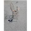 Image 2 : WIRE METAL WINDMILL DECORATION AND PLANTER STAND CHAIR