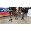 Image 1 : 2 BLACK METAL BASE PUB TABLES