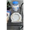 Image 2 : BOX OF ESTATE GOODS, EZ PAN, ARTIFICIAL PLANT, MUGS
