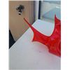 Image 2 : LARGE RED AND ORANGE ART GLASS CENTER PIECE