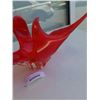 Image 8 : LARGE RED AND ORANGE ART GLASS CENTER PIECE