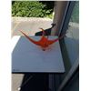 Image 1 : LARGE ORANGE CHALET ART GLASS CENTERPIECE