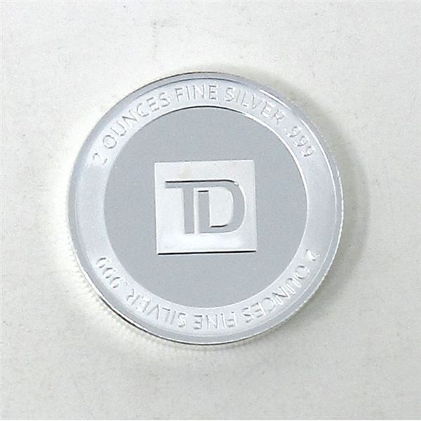 2 Oz. .999 Silver TD Bank Investor Round