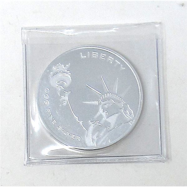 1 Oz. Lady Liberty/Eagle Freedom .999 Silver Round