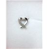 Image 1 : 14 KT White Gold & Diamond Heart Pendant