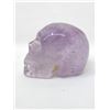 Image 2 : Amethyst Hand-Carved  Skull - 683 Carats