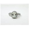 Image 1 : 1.7 CT Green Amethyst & Diamond Dinner Ring