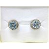 Image 1 : New Blue Topaz & Diamond Earrings