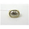 Image 1 : 10 KT White and Yellow Gold Earth Globe Ring