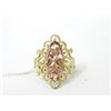 Image 1 : 14 KT Yellow and Rose Gold Filigree Ring