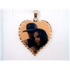 Image 1 : 14 KT Rose Gold Personalized Heart Pendant