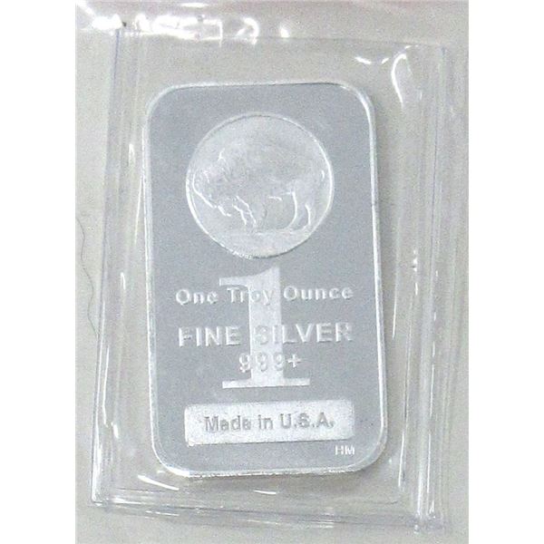 1 Oz. Buffalo .999+ Silver Bar