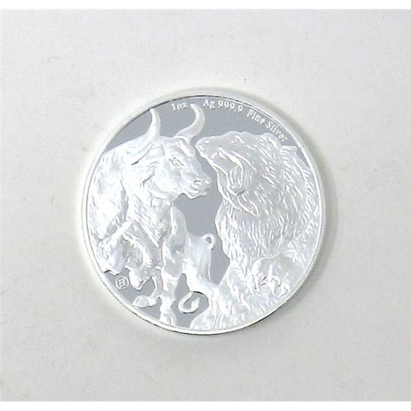 1 Oz. .999 Silver 2022 Bull & Bear Coin