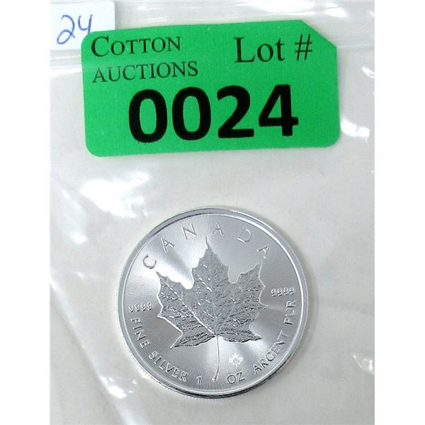 1 Oz. .9999 Silver 2022 Canadian Maple Leaf Coin