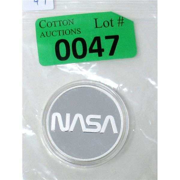 1 Oz. .999 Silver 2022 NASA Retro Worm Logo Coin