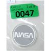 Image 1 : 1 Oz. .999 Silver 2022 NASA Retro Worm Logo Coin