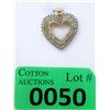 Image 1 : 10 KT Gold and 1 CTW Diamond Heart Pendant