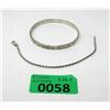 Image 1 : Sterling Silver Bangle & 7" Rope Chain Bracelet
