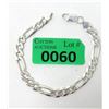 Image 1 : New 9" Italian Sterling Silver Figaro Link Bracelet