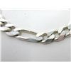 Image 2 : New 9" Italian Sterling Silver Figaro Link Bracelet