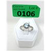 Image 1 : Blue Topaz & Diamond Solitaire Ring
