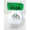 Image 1 : Blue Topaz & Diamond Solitaire Ring