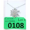 Image 1 : Sterling Silver Diamond Snowflake Pendant