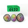 Image 1 : 3 New Multi Rainbow Druzy Rings