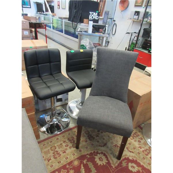 2 Height Adjustable Chairs & 1 Side Chair