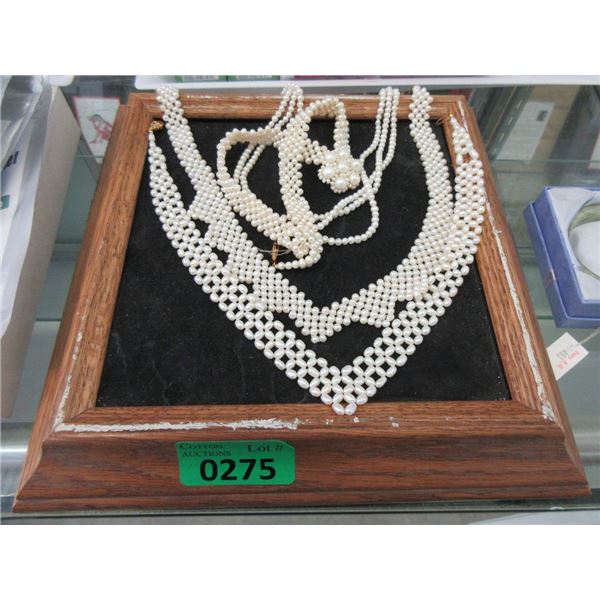 4 Assorted Pearl Necklaces