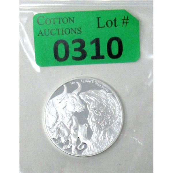 1 Oz. .9999 Silver 2022 Bull & Bear Coin