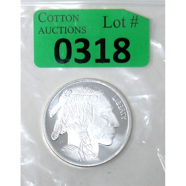 1 Oz. .999 Silver Buffalo/First Nations Round