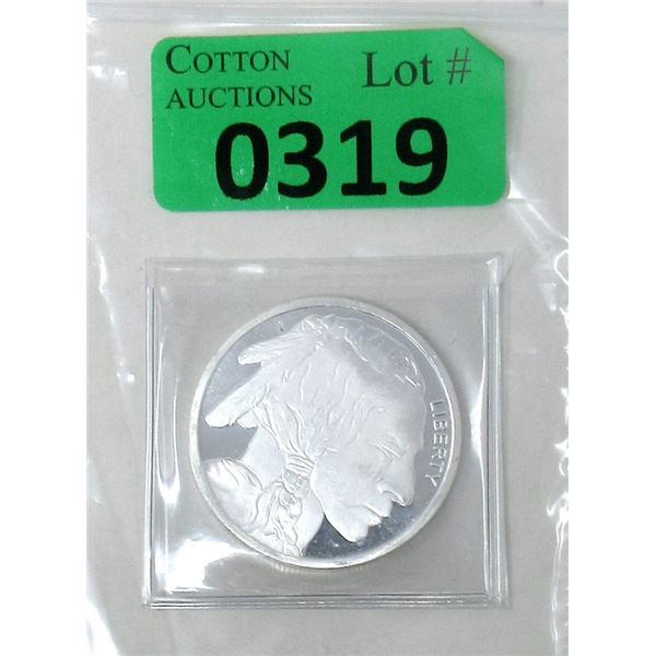 1 Oz. .999 Silver Buffalo/First Nations Round