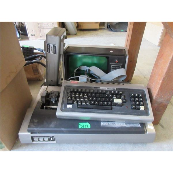 4 Piece Radio Shack Computer, Printer and More