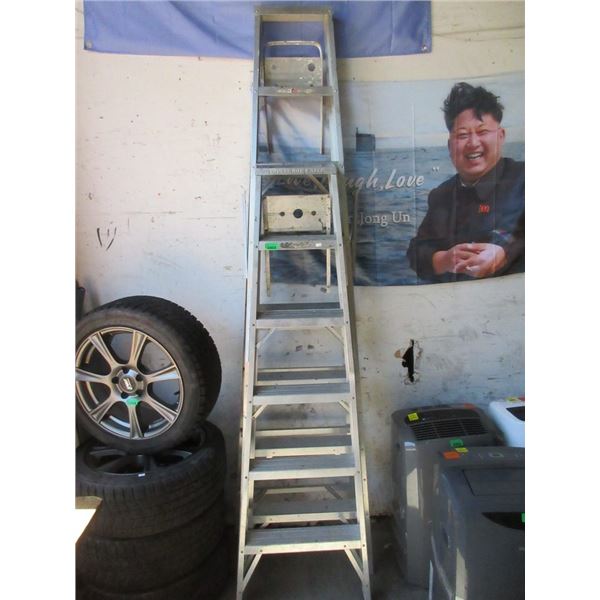 One 5' and One 7' Aluminum Step Ladder