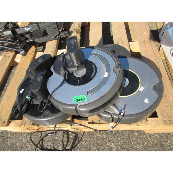 3 Roomba Vacuums with Chargers