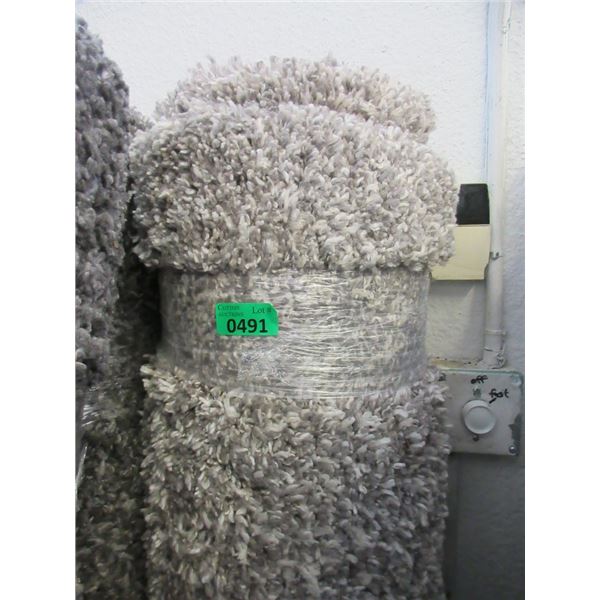 5' x 7' Grey Speckled Shag Area Carpet