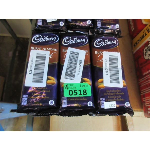 15 Cadbury Burnt Almond Dark Chocolate Bars