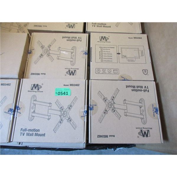 4 New Full-Motion TV Wall Mounts - 17" - 39"